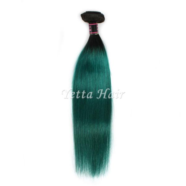 Extensões verdes do cabelo humano de Ombre das raizes da obscuridade/Weave brasileiro do cabelo