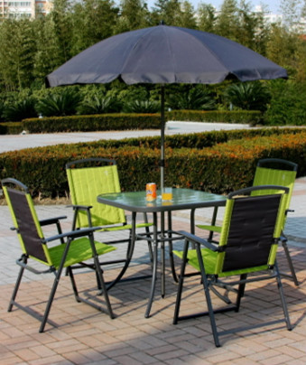 HIFINE Hot Selling Steel Folding Chairs and Tables Garden Furniture Set-Folded Outdoor