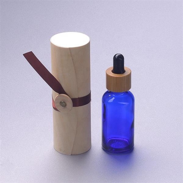 18/410 Empty Glass Essential Oil Bottle With Bamboo Dropper Cap Personal Care