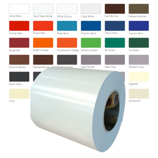 5052 PVDF Coated Aluminum Coil 0.3mm-3.0mm Custom Width Weather Resistant for Roofing Gutter Building Facade