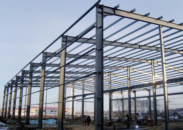 Prefabricated Metal Construction Steel Structure Frame Warehouse Garage Factory