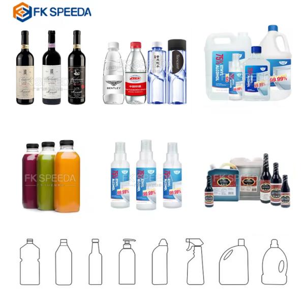 FK-Автоматические 3 в 1 ПЭТ пластиковые бутылки воды жидкость упаковки и заполнения машины