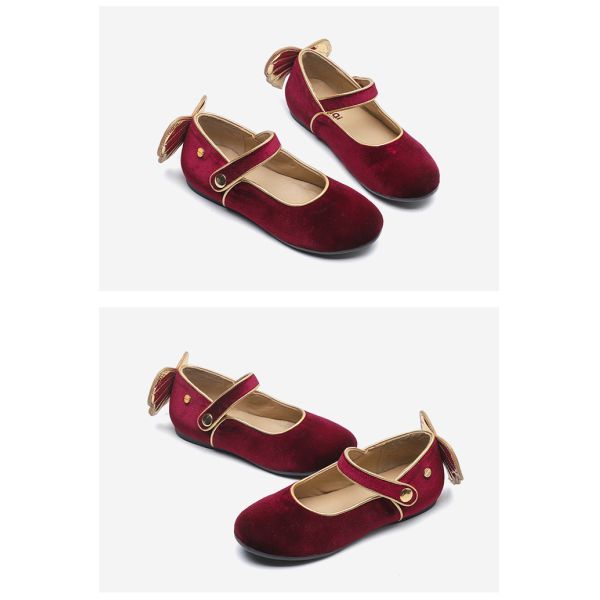 Wedding Party Tape Buckle Toddler Ballerina Shoes