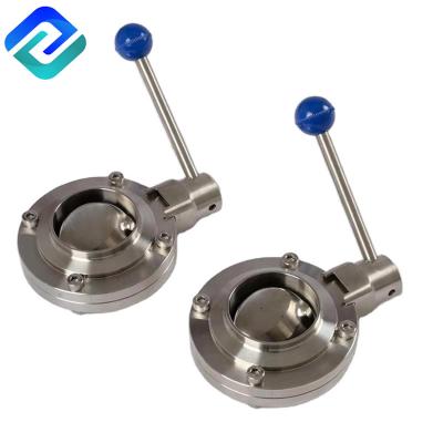 Pull Handle 316L 1.2kg Butterfly Valve Handle Manual Silicone Tri Clamp Dn10