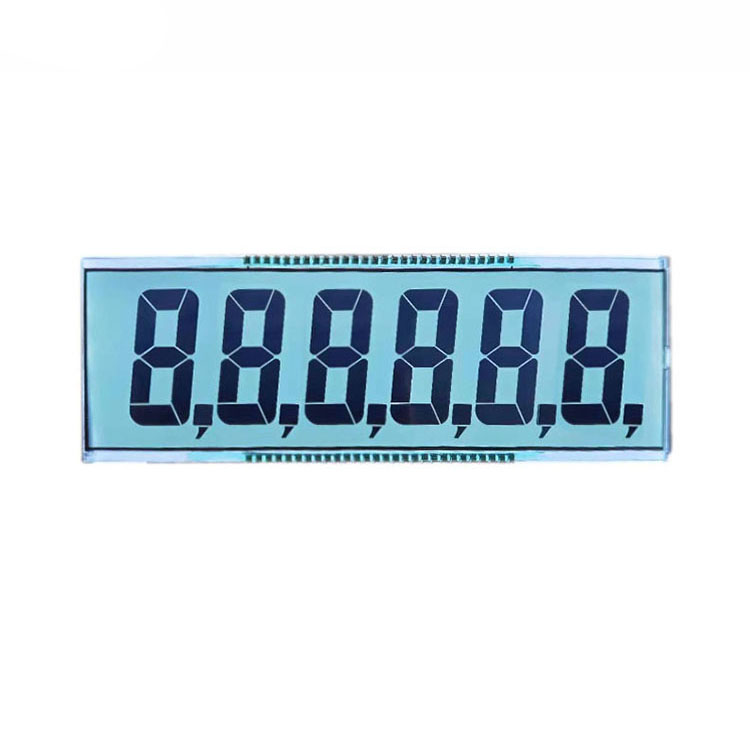 56-Pin 6-Digit TN LCD Display with 7 Segment Fuel Dispenser Compatible Genre Segment Displays