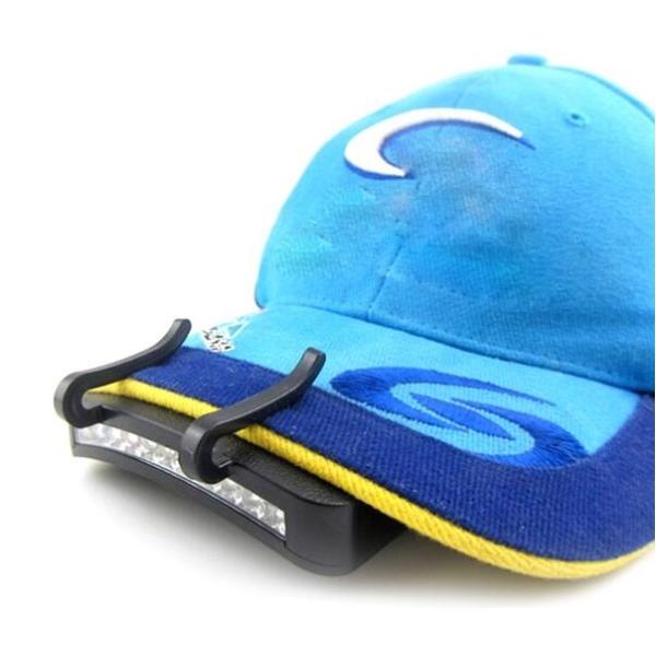 Clip On Outdoor Camping Lights , 132lm AAA Batteries 11 LED Hat Light