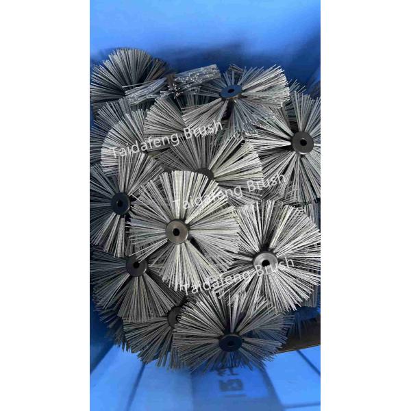 Carbon Abrasive Grit Nylon Pipe Coating Brush Sewer Cleaning Brush 12mm Large Inner Diameter