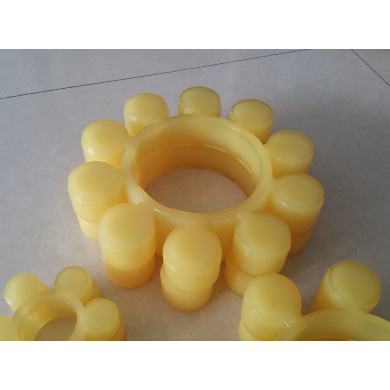 Standard Size Polyurethane Coupling with 90-98 Shore A Hardness and Yellow Color for MT Shafts