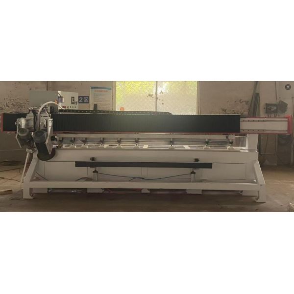 ZEUS 45 Degree Chamfering Machine One Cutting One Edging PLC Control Gearbox Stone Grinding Engine Motor Pump Bearing 7.5kw