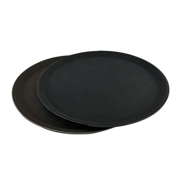 12*16inch Nonslip Rectangle Plastic Tray Large Recycled Plastic Plates Rubber Serving Tray For Hotel