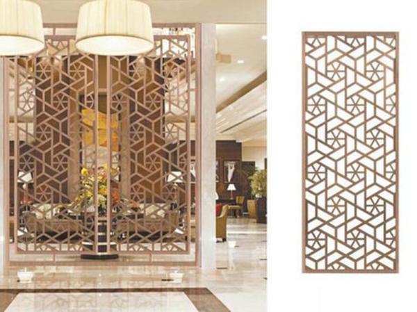 Laser Cut Stainless Steel Partition Wall Decorative PVD Coating
