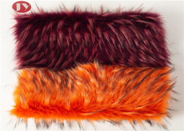Orange Jacquard Plush Faux Fur Fabric Auto Upholstery Garment Boots Toys Hometextile