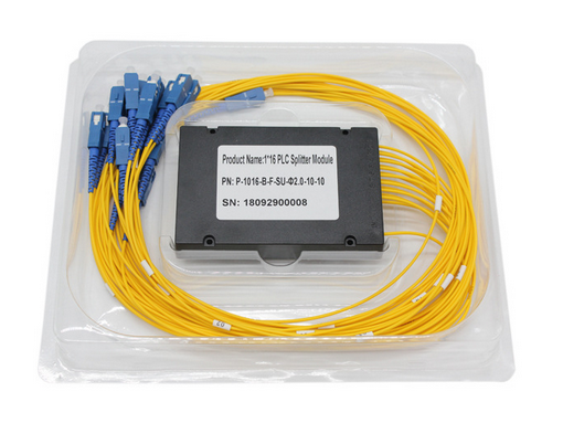 1X32 1X64 Fiber Optic PLC Splitter Module 1260nm - 1650nm For GPON Network
