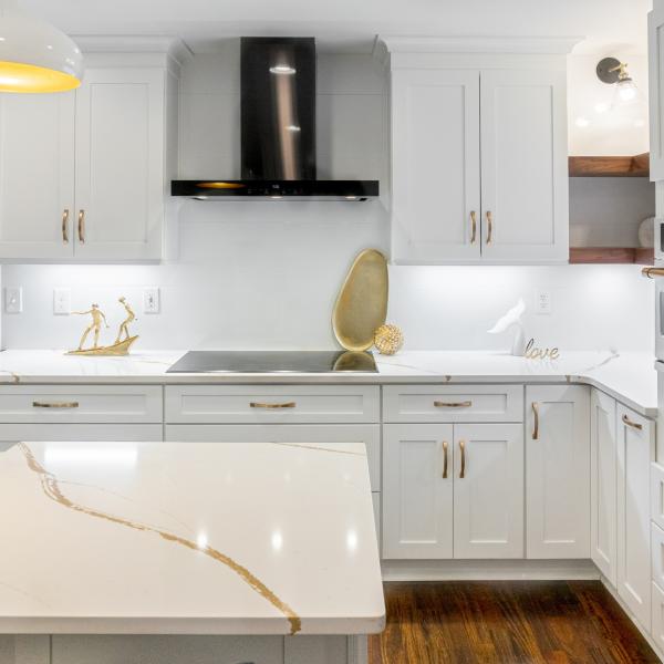 Shaker Modular Solid Wood Kitchen Cabinet Complete Modern White