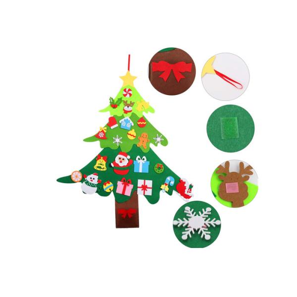 31 PCS Detachable Ornaments 20 X 39 Inch DIY Felt Christmas Snowman Games Set