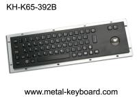 IP65 anti - teclado de computador industrial preto do vândalo com Trackball de aço inoxidável