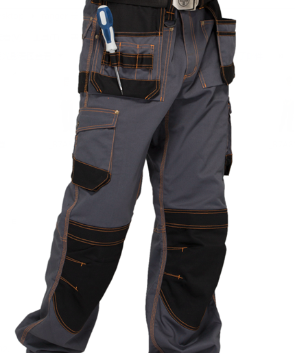 Safety Heavy Duty Work Pants 65% PL 35% C With Tuck Way Holster Pockets