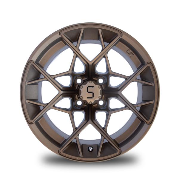 Custom 14 Inch Bronze Golf Cart Wheels Aluminum 4/101.6 Bolt