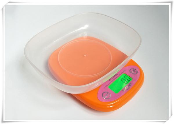 Slim Design Electronic Kitchen Scales Portable With Easy Cleaning Platform