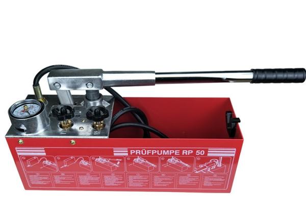 Pressão de água 12L 50 bar Pressão de ensaio de bomba manual hidráulica para 45 ml de fluxo