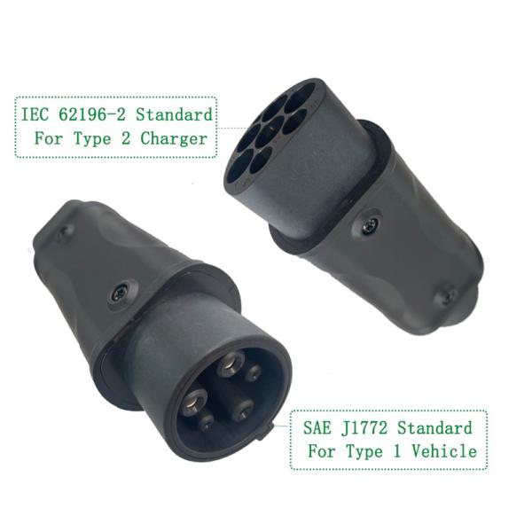 EV Charger Adapter Type2 To Type1 Max 32A IEC 62196 To SAE J1772 Car Charger Converter AC