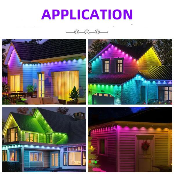 IP65 Solar Decorative Light 10M 20M 30M 50M Outdoor Under Eave Lights