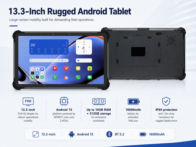 Care Rugged Tablet for Healthcare Data Collection 13.3 Inch with Battery and Data Review