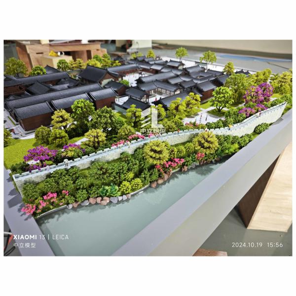 1:150 Traditional Chinese Architecture Model With Courtyards And Wooden Roof Structures