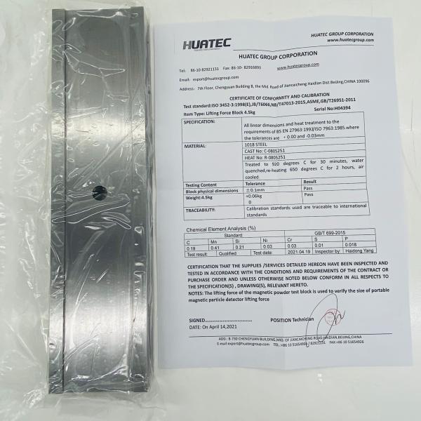 Yoke Test Weight Use With AC Electromagnetic Yokes