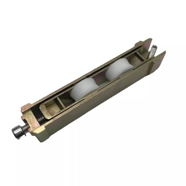 South America Hot sales Heavy Duty Needle Bearing Double V Groove Nylon Pulley Wheel Yellow Zinc Alloy Bracket Sliding Window Rollers