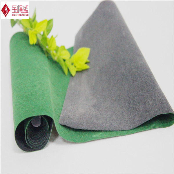 Soft Nonwoven Plain Flocked Fabric , Spunlace Green Velvet Fabric