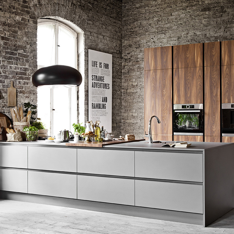 Blum Hardware Customized Waterproof Matte Kitchen Cabinets for Modern Kitchen Design