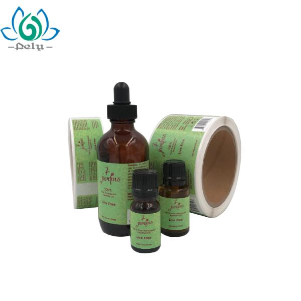 3x5cm Eau De Toilette Adhesive Vinyl Stickers , Perfume Bottle Stickers