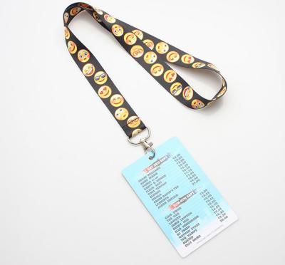 Screen Printing Polyester ID Card Holder Lanyard Vivid 3D Effect Free Samples