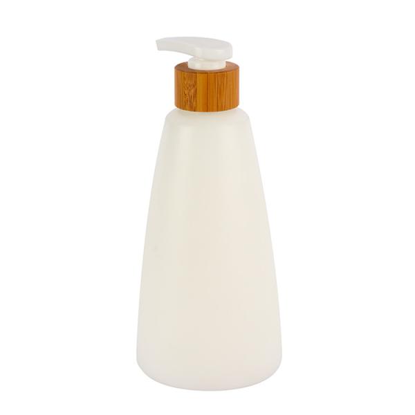 200ml 300ml 500ml 7oz 10oz 16oz Refillable Conical HDPE Lotion Bottle With Natural Bamboo