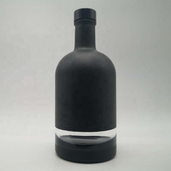 Custom Design Grey Amber Glass Bottles 375ml 500ml 750ml for Vodka Gin Liquor Spirits