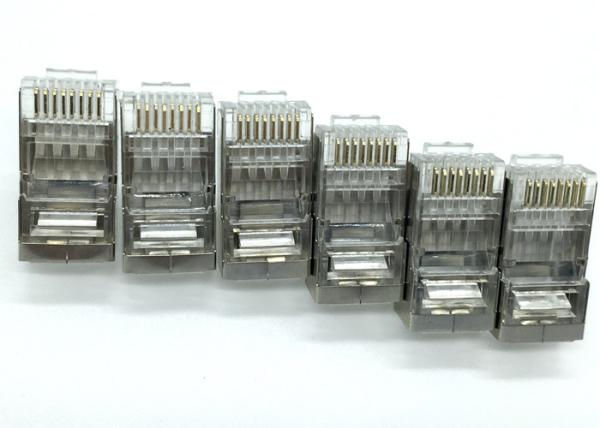 Conector dos ethernet do ftp 8P8C RJ45, conectores RJ45 para o cabo Cat6 com uma parte dianteira do furo