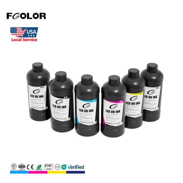 Fcolor New Durable Washable High Adhesion 3D Silicon TPU UV Ink for Labels Stickers on Textiles Printing