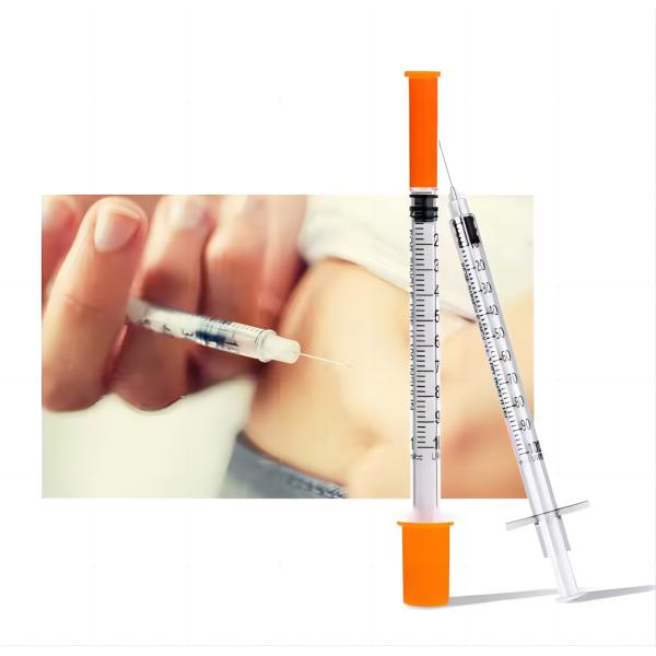 Disposable Safety Ultra- Fine Orange Insulin Syringes OEM 0.3ml 0.5ml 1ml Disposable Insulin Syringe Manufacturer