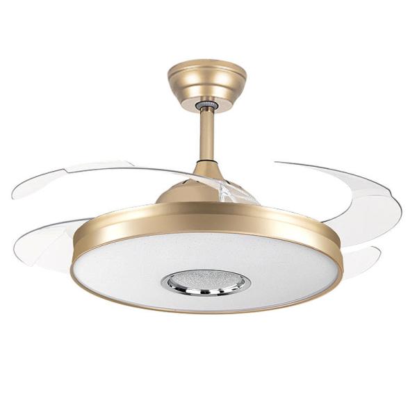 Chambre à coucher Ventilateur de plafond décoratif d'intérieur de 42 pouces avec télécommande Smart BLDC Moderne avec lumière LED