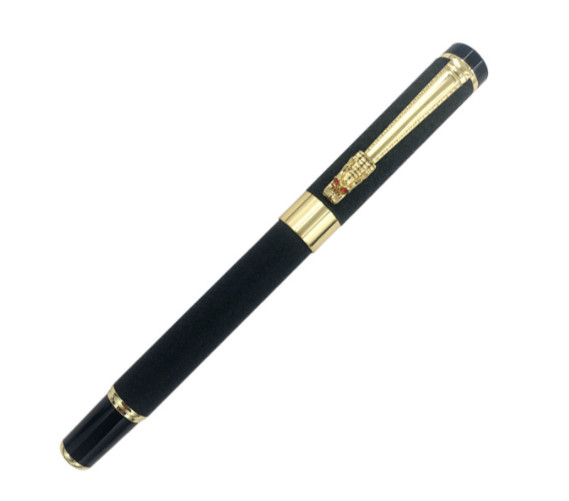 Newly Business Pen with Customized Logo Metal Bead Pen Signature Gift Pen Black Set Pen with Gift Box
