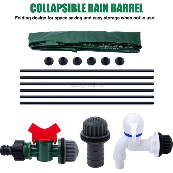 100 галлонов портативный резервуар для хранения воды складная дождевая бочка для сада складной ПВХ