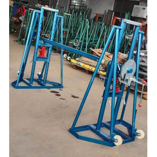 Heavy Duty Hydraulic Cable Reel Stand with 50KN Rated Load for Effortless Lifting of Large Power Cables
