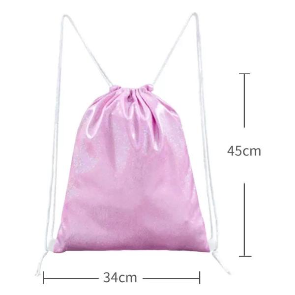 Coloriage sublimation Glittery sac à cordes pour imprimer des photos personnalisées
