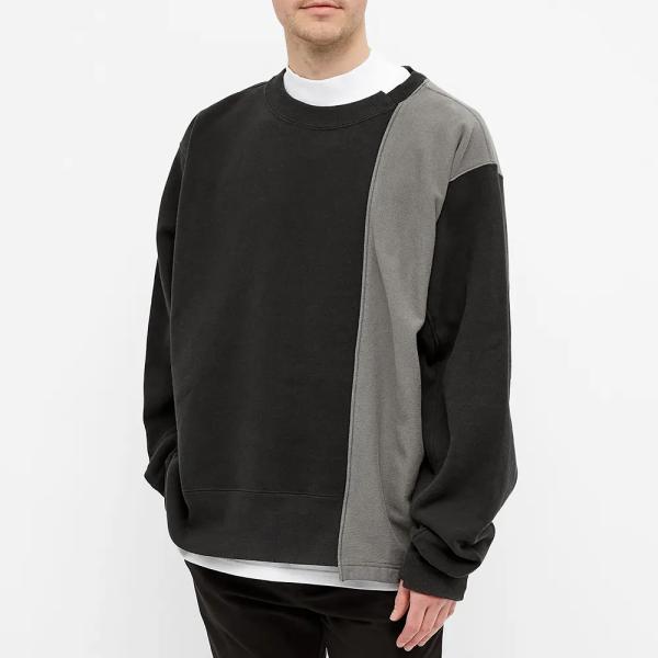 Фуфайка шеи экипажа ватки людей свободно приспосабливать обшитую панелями длинную фуфайку рукава