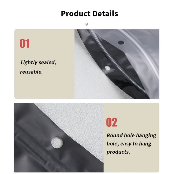 Long Biodegradable Clothes Frosted Plastic Packaging Ziplock Bag with Custom Size Accepted and Matte Poly Logo Clear