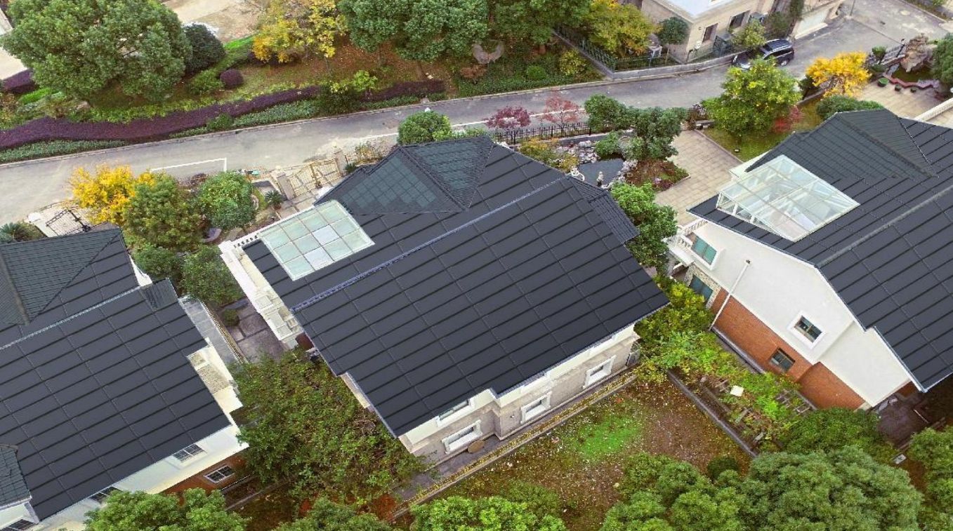 Long-Size Black Monocrystalline Solar Roof Tile - 105W High Power Panel with 188W/m² Efficiency
