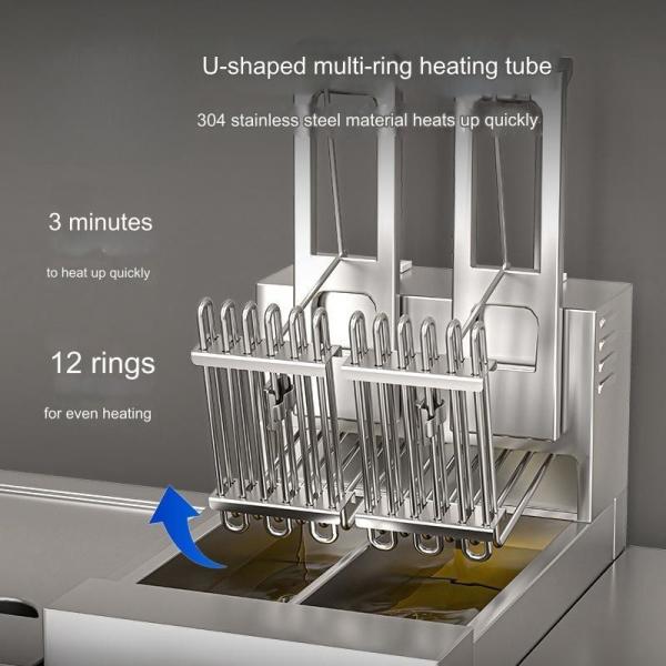 Large Capacity 24L High Pressure Multi-Food Frying Potato Machine for Chicken Cutlet