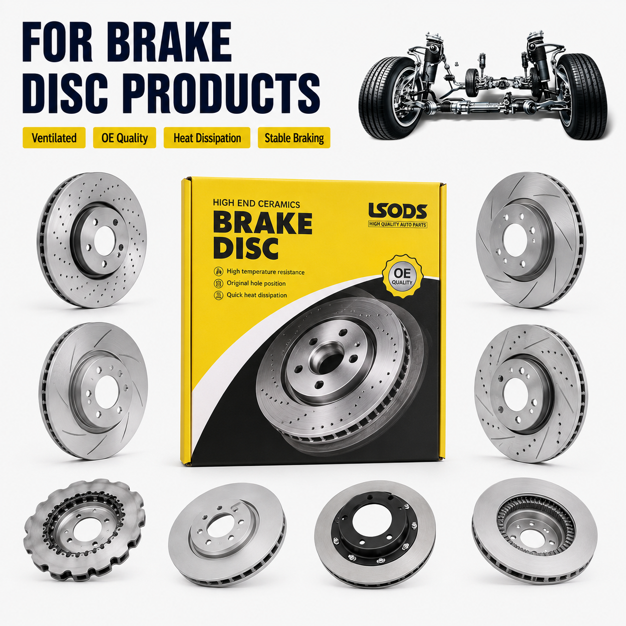 OEM Auto Cooling System Auto Brake Disc Replacement For Passenger Cars 43512-06130