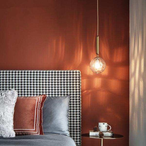 Colorful Modern Glass Globe Pendant Light For Dinning Room